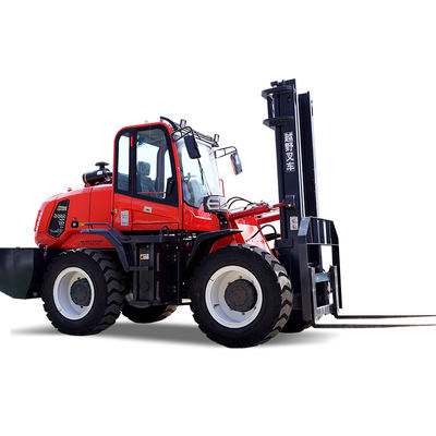 EPA Certified Rough Terrain Straight Mast Forklift 4ton 5ton High Strength