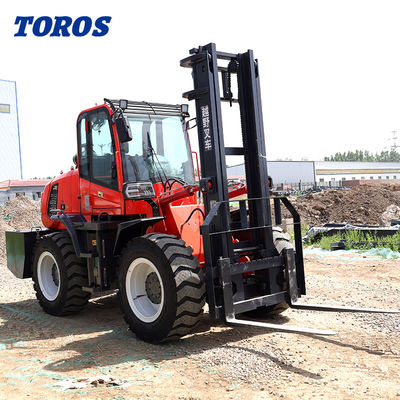 kwaliteit  Enclosed Cab Rough Terrain Forklift Outdoor 5000 Lb All Terrain Forklift fabriek
