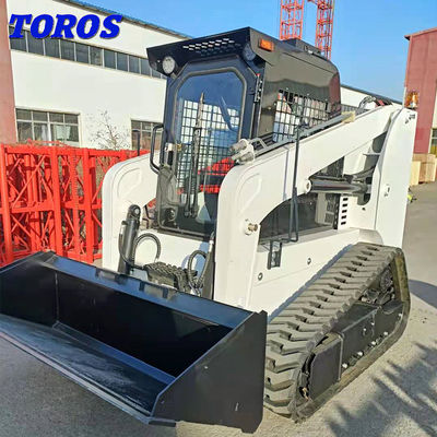 kwaliteit  All Terrain Skid Steer Loader With Cummins B3.3 Engine Easy To Maneuver fabriek