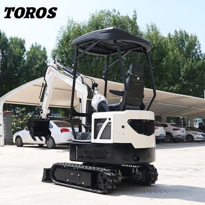 19KW Toros Mini Graafmachine Hydraulisch 1,5 Ton Mini Digger Huishoudelijk Gebruik