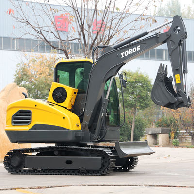1800 mm wielbasis miniatuurgraver met 1820 mm Min Tail Swing Radius