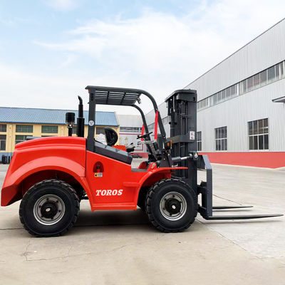 EPA-gecertificeerd ruw terrein rechtmast vorklift 4 ton 5 ton hoge sterkte