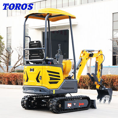 Kleine ruimtes Rubber Track Mini Excavator Tuin Mini Digger 1,2 ton
