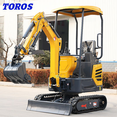 Verstelbare snelheid Mini Crawler Excavator 1.2T voor kleine projecten