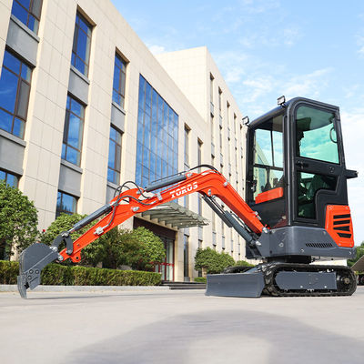 Kleine ruimtes Rubber Track Mini Excavator Tuin Mini Digger 1,2 ton