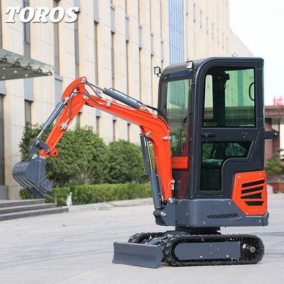 Hoge manoeuvrabiliteit Kleine mini graafmachine 1,2 ton 2870 mm Transportlengte