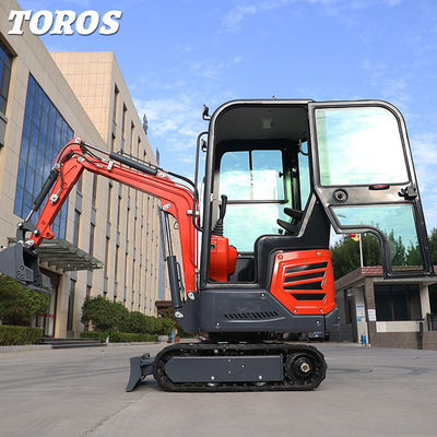 Hoge manoeuvrabiliteit Kleine mini graafmachine 1,2 ton 2870 mm Transportlengte