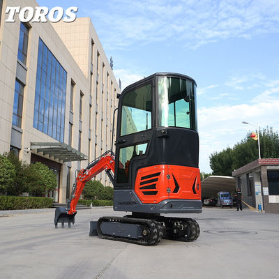 Kleine ruimtes Rubber Track Mini Excavator Tuin Mini Digger 1,2 ton