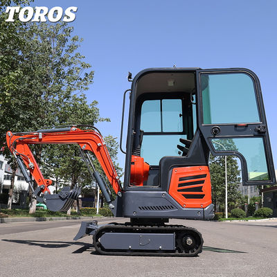 zeer manoeuvreerbaar 1,2 ton Mini Crawler Excavator 180 mm Spoorwijdte