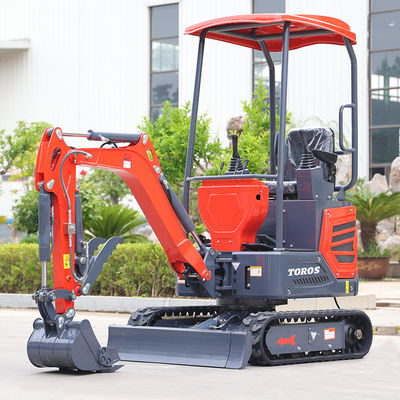 zeer manoeuvreerbaar 1,2 ton Mini Crawler Excavator 180 mm Spoorwijdte