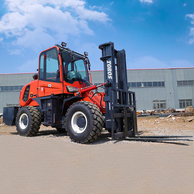 5 ton All Terrain Vork Truck Rough Terrain Masted Vorklift Hoog prestatie