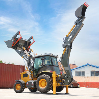 2.5ton Compact Backhoe Loader Machine Uitgerust Met Verscheidene Aanhangsels