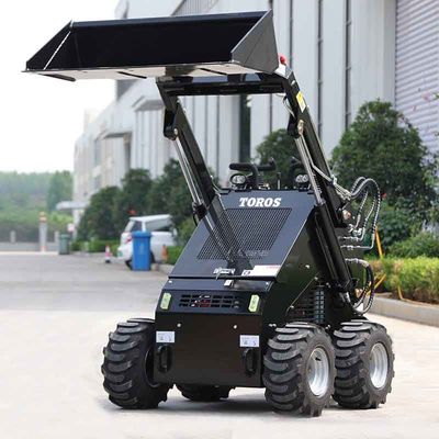 2-4Mph Mini Skid Steer Loader Met 2 Tipping Load Gesloten Loop Hydraulisch Systeem