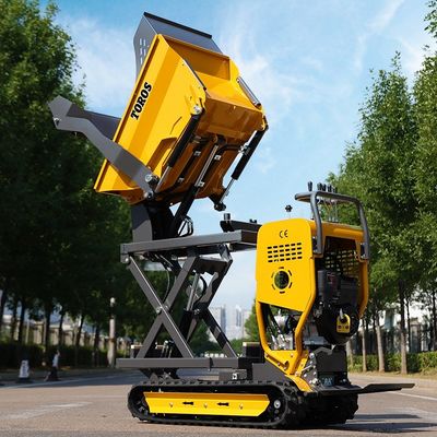 Efficiënte krachtige 500kg Crawler Mini Dumper Met 520mm Track Center Distance
