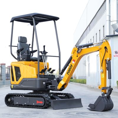 Betrouwbare Mini Track Excavator 920mm Track Center Distance 10rpm Slewing Speed